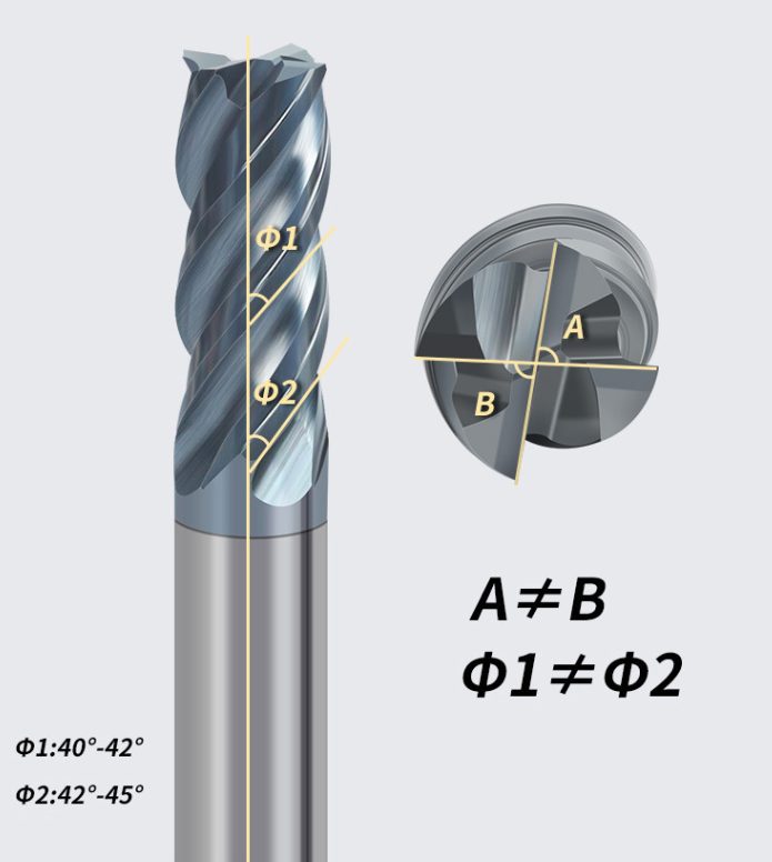 4Flute End Mill U Shaped Groove For Stainless Steel